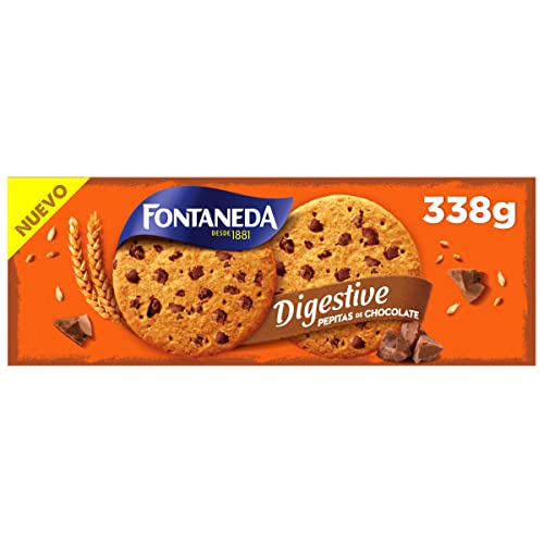 Fontaneda galletas digestive con pepitas de chocolate caja 338 gr