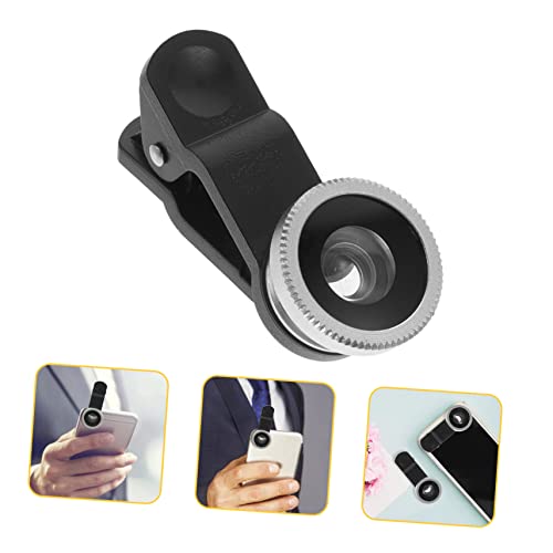 GRIRIW Smartphone Camera Lens Fish Eye Lens Photography Accessories Magnifier for Phone Camera Lens Kit with Stand Carriage Centerpiece Mobile Phones Cell Phone Camera Lens Fisheye Clip