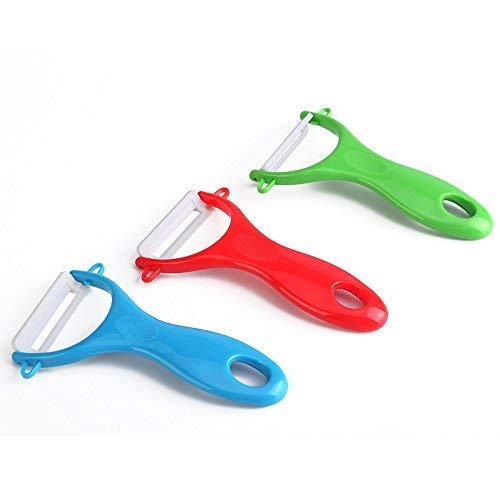 RA8 Products Multi-Function Non-Slip Handle Ceramic Blade Peeler Kitchen Fruit Vegetable Skin Zester Peeling Tool – Random Color
