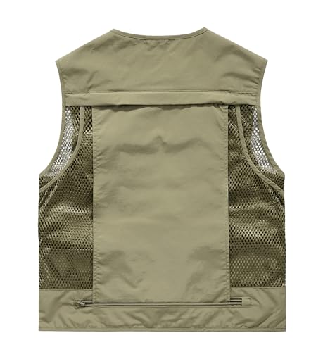 Image of Acydar Men's Outdoor Fishing Work Safari Travel Photo Cargo Vest Outdoor Fishing Vest