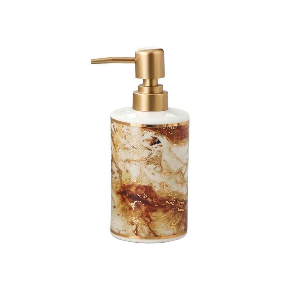 Dozowniki mydła prosty styl drukowany design ceramiczny dozownik mydła w płynie Sub-butelka Push Bottle Łazienka Dozownik mydła do rąk Dozownik mydła do łazienki (A)
