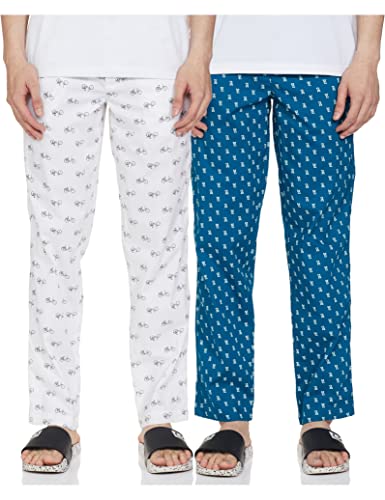 Image of Amazon Brand - Symbol Cotton Men Casual Style Pajama Bottom (Pack Of 2)