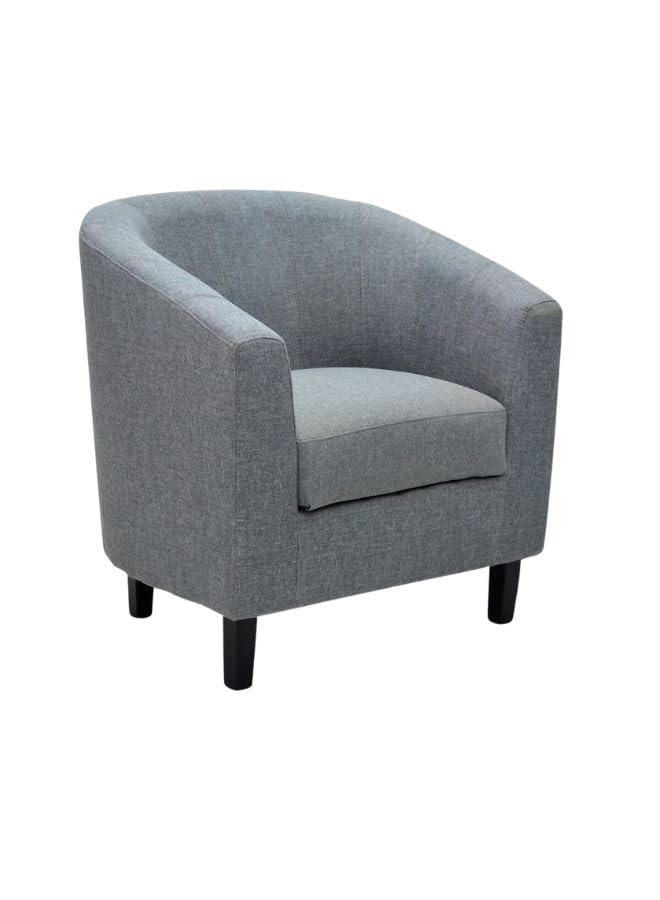 Dark Grey Linen Fabric Single Seater Sofa -Comfortable & Stylish Seater Sofa For Living Room or Bedroom