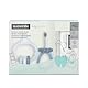 Suavinex, Starter-Set zur Zahnpflege, inkl. Zahnbürste für Babys + Zahnfleischmassagegerät + Zahnpasta für Babys, zum Verschenken, ergonomische Griffe, für den täglichen Gebrauch, ab 0 Monaten, Blau