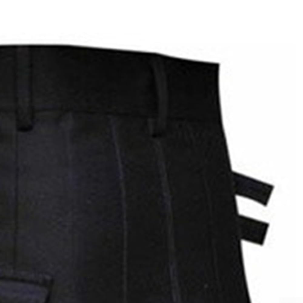 Kilt da uomo in tartan scozzese retrò, per abbigliamento tradizionale (M, nero)