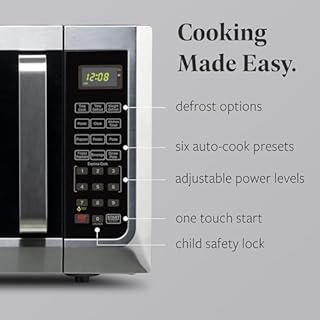 Farberware Countertop Microwave 1100 Watts, 1.3 cu ft - Microwave Oven With LED Lighting and Child Lock - Perfect for Apartments and Dorms - Easy Clean Stainless Steel