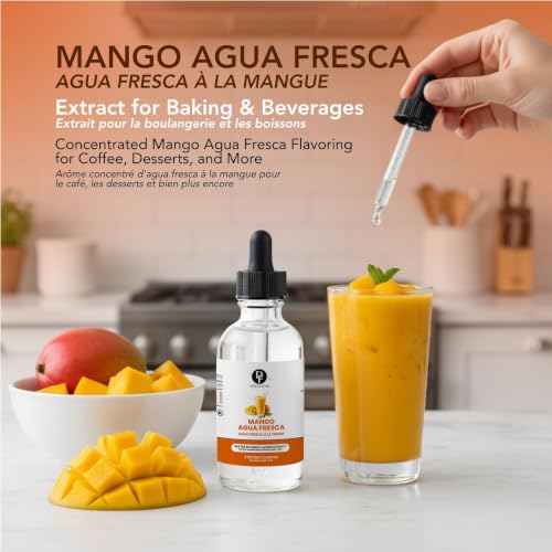 Image of Dolce Flav Mango Extract, Agua Fresca, for Drinks, 2oz