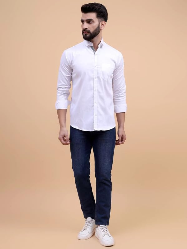 Image of Tee Projekt Solid Shirt for Men's,Solid Shirt for Men's, Casual Shirt for Men,Full Sleeve Spread Collar Shirt for Men, Shirt for Men||(Pack of-2)||