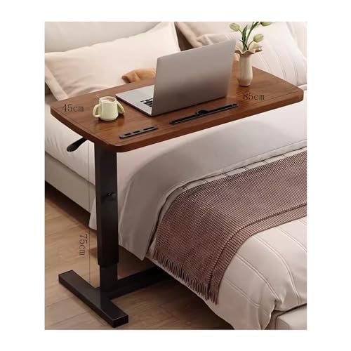 Bureau mobile avec roulettes et pliable pour chambre | Table de chevet réglable - 3