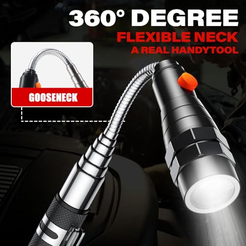 Gifts for Dad, Magnetic Pickup Tool, Telescoping Magnet Pickup Tool with 3 LED Flashlight, Christmas Gifts Stocking Stuffers for Men, Cool Gadget Gifts for Men, Black - Image 4