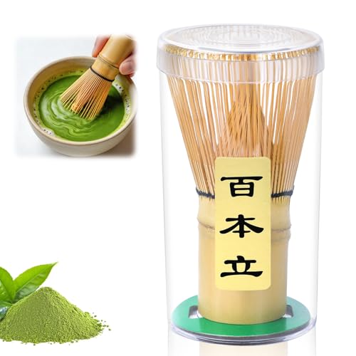 Alyvisun Chasen Bambú Matcha con 76 Púas, Batidor Matcha Tradicional Hecho a Mano, Classic Matcha Whisks para un Matcha Suave y Espumoso, Ideal para la Ceremonia del Té