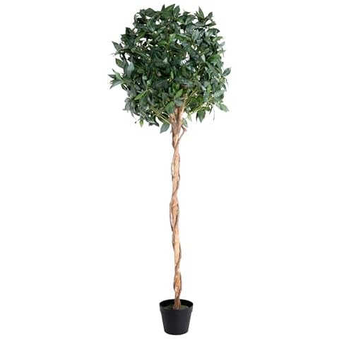 Blooming Artificial 150cm Bay Tree in Pot Cover