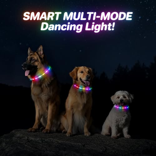 50% Off RUXAN Light Up Dog Collar for Night Walking Safety