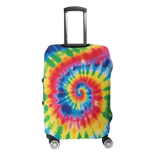 Tie Dye Rainbow Luggage Cover, Washable Elastic Suitcase Cover Protector Fit 18-32 Inch Luggage4