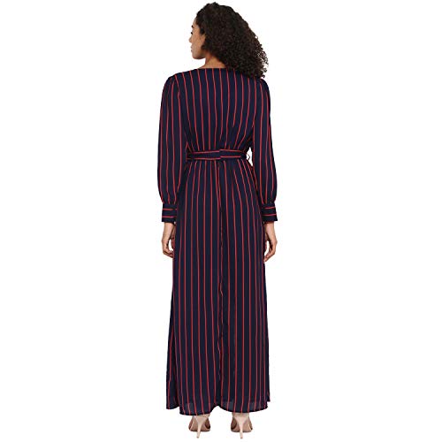Image of Harpa V-Neck Vertical Stripes Dress