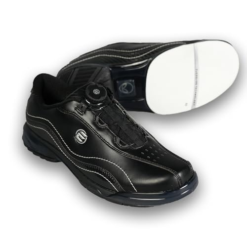 ELITE Predator Dial Fastening Men's Bowling Shoes - Professional Shoes - Right Hand - Includes Interchangeable Slide Soles and Heels - Comfortable Fit4