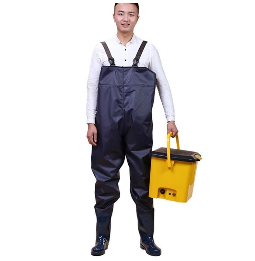 Waders da Pesca per Esterni, Waders da Caccia mimetici per Uomo e Donna, Abbigliamento da Lavoro Unisex in Acqua con Stivali di Gomma, Pantaloni con Pettorina Crosswater impermeabi