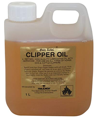 Clipper Oil, Lubricant for Clippers, Gold Label, 1 Litres