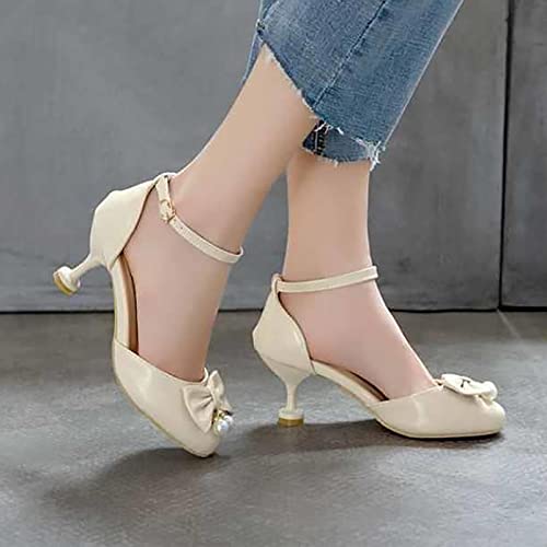 Big Kids Girl Summer Sandals Heel Dress Shoes Wedding Closed Toe Bow Tie High Heels Rose for Girls2