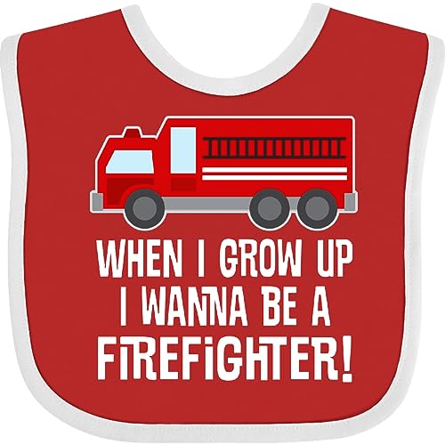 inktastic Future Firefighter Boys Fire Truck Baby Bib