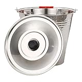 OUNONA Cubo Inoxidable con Tapa 20L Cubo de Agua Portátil Multifunional Multiusos Antioxidante para Ranchos para Agua Leche y Hielo