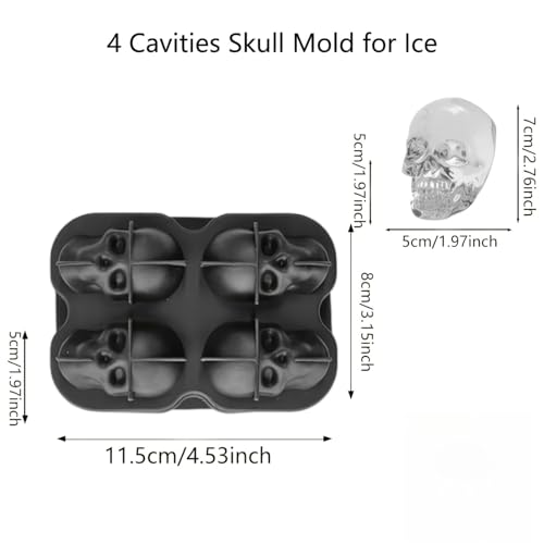 Molde de silicona para bolas de hielo 4 cavidades miniatura 3