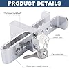 FANFX Car Pedal Locks, Clutch/Brake Steel Security Lock Anti-Theft for Cars, Adjustable 8 Holes Anti-Theft Car Security Device, Solid Hardened Steel Clutch Pedal Lock for Thin Metal Pedals #4