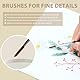 JIADEXIN Feine Detail Pinsel Set - 4 Stück Miniatur Pinsel Zeichenpinsel Schwarz Künstlerpinsel Malen für Künstler, für Acryl, Öl, Aquarell, Nail Art (Größen 0, 00, 000, 00000)