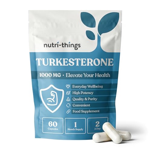 Turkesterone Capsules | Muscle Recovery and Muscle Growth Supplement | Max Strength 1000mg Per Serving | 60 Capsules