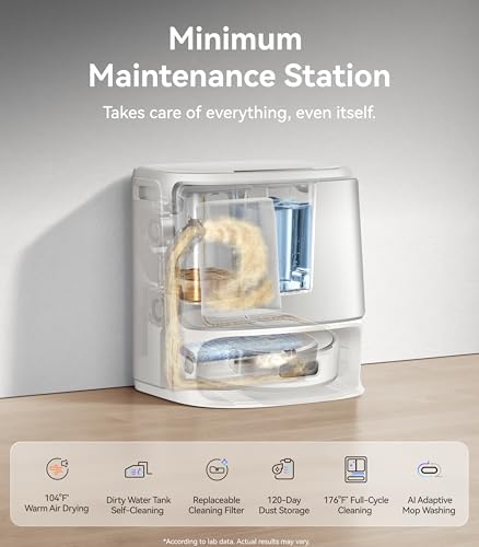 NARWAL Flow Robot Vacuum and Mop Combo, FlowWash Real-Time Self-Cleaning Track Mop, 22,000 Pa Suction, Dual-Camera AI Obstacle Avoidance, Carpet & Edge Cleaning, Self-Emptying Robot Vacuum - Image 11