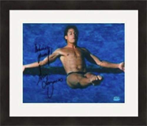 Sports Memorabilia Autograph Warehouse 409908 8 x 10 in. Greg Louganis Autographed Matted & Framed Photo - Olympic Diver No.25