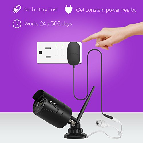 Add-on Camera | xmartO WB2056 Wireless Security Camera, H.265+ 1080p Full HD Wireless Security Surveillance Camera Indoor/Outdoor with Night Vision and 6mm Lens, Power Supply Included