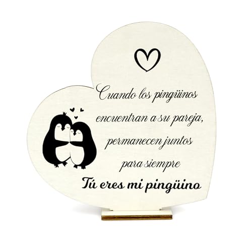 Regalos Parejas Regalo Placa de Madera Corazón, Regalos para Ella Regalo para Novia Aniversario Pareja para Mi Mujer Marido Originales Parejas Navidad San Valentin