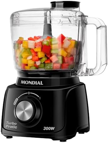 MONDIAL Mini Processador Turbo Pratic, Preto, 300W, 110V - MP-16-...