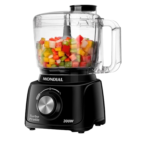 MONDIAL Mini Processador Turbo Pratic, Preto, 300W, 220V - MP-16-B MONDIAL Mini Processador Turbo Pratic, Preto, 300W, 220V - MP-16-B