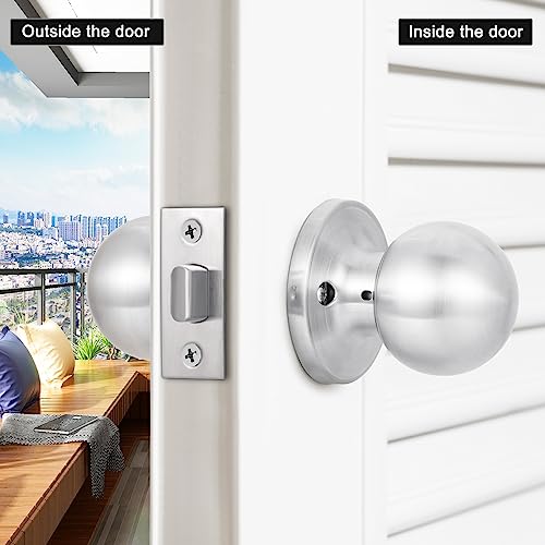 Faankiton Matte Door Handle, Internal Door Knob Set, Passage Door Knob for Interior Doors Passage Keyless Door Lock Set - Image 3