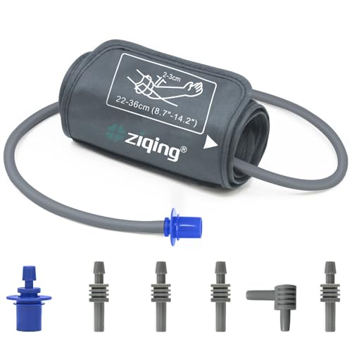 Universal Blood Pressure Cuff(22-36cm) with 6 Different Blood Pressure Connectors are Compatible with Almost All Bp Monitors