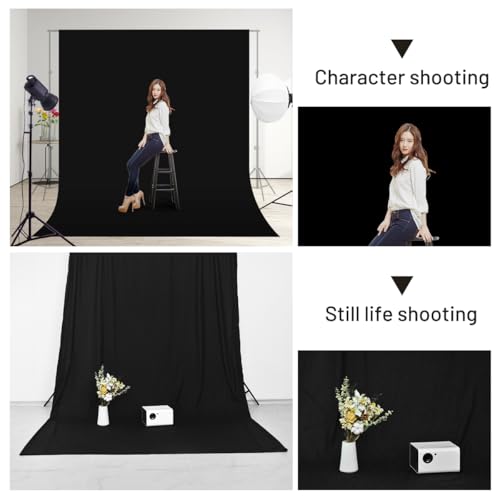 Fondo Fotográfico Negro 10x7 ft para Fotografía miniatura 7