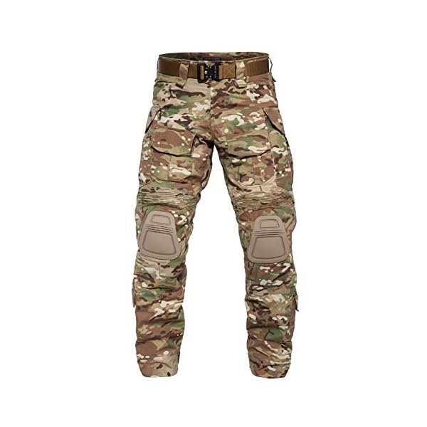 YEVHEV Taktisch Hosen Herren G3 US-Militär Camouflage Ripstop mit Knieschoner für Outdoor-Aktivitäten （Ohne Gürtel）