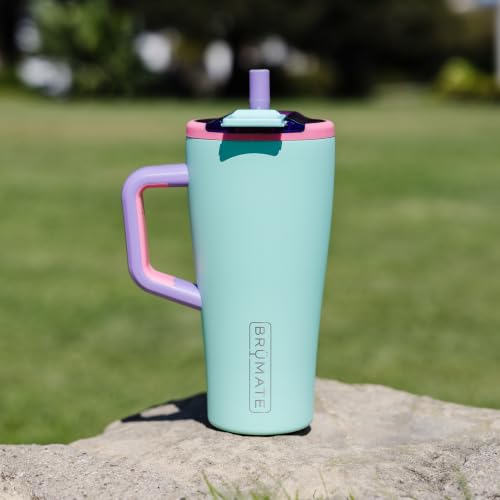 Image of BruMate Era Flip 20oz Kids Tumbler with Covered Flip Down Straw | 100% Leakproof Insulated Kids Cup | Made of Stainless Steel | Cup Holder Friendly | 20oz (Lilac Dusk)