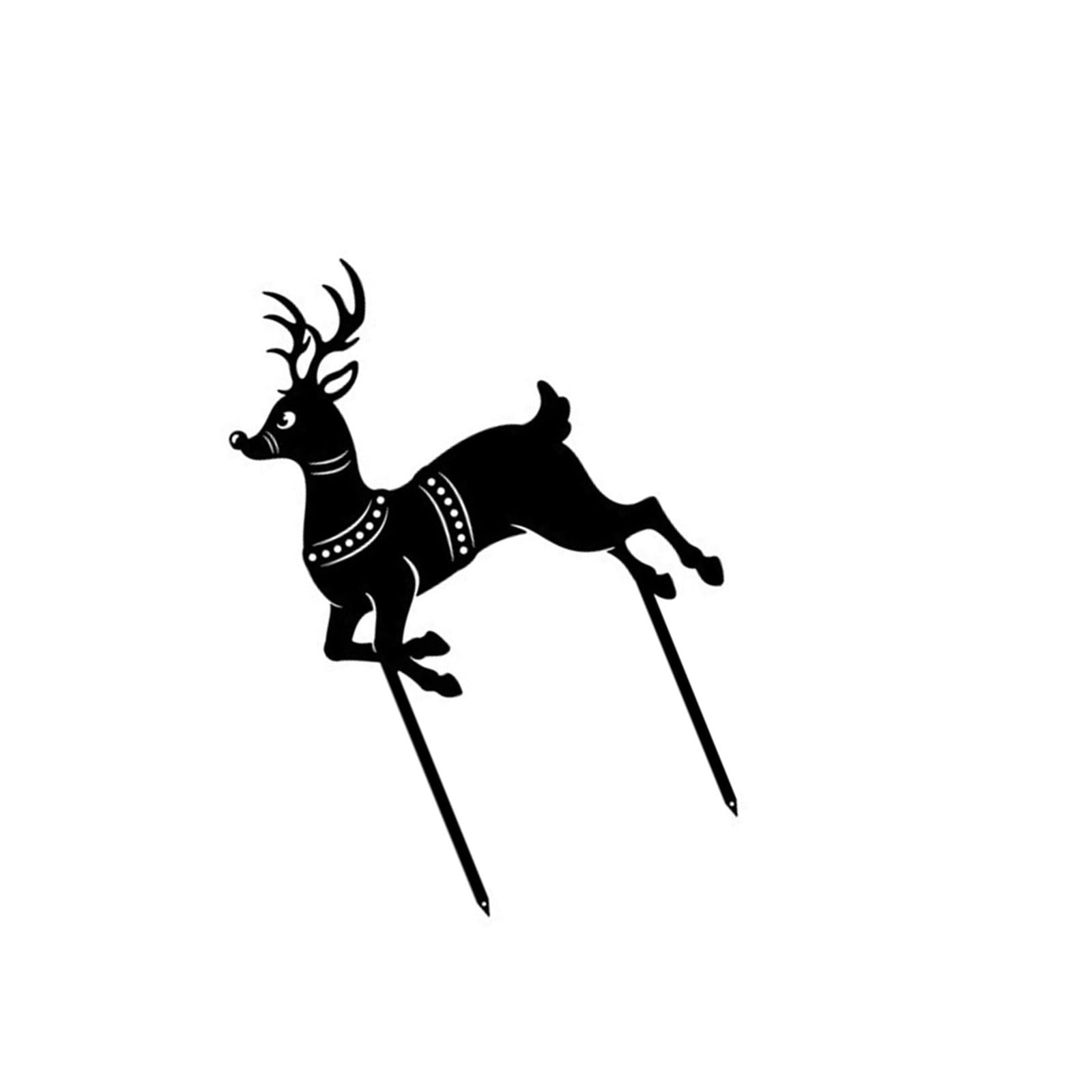 Shntig A Christmas Garden Stake Decoration, Iron Black Holiday Ccent Ground Stakes For Front Yard Entryway Winter Display Holiday Yard Stake Decor Black Metal Christmas Garden Outdoor Entryway Decoration