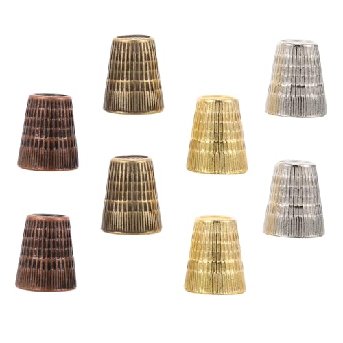 MUELODSIC 8Pcs Convenient Sewing Thimble Durable Finger Protectors for Hand Sewing Quilting Crafting Lightweight Design for DIY Projects and Embroidery