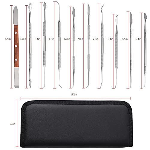Faruijie WAX CARVERS 10PCS WITH CASE Dental Wax Carver Tools Set thumb #6