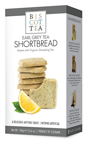 BISCOTTEA Earl Grey Tea Shortbread Cookies (8 Cookies)