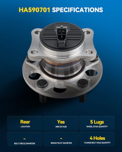 Image of PHILTOP HA590701 x1 FWD Rear Wheel Bearing Hub Assembly for Elantra