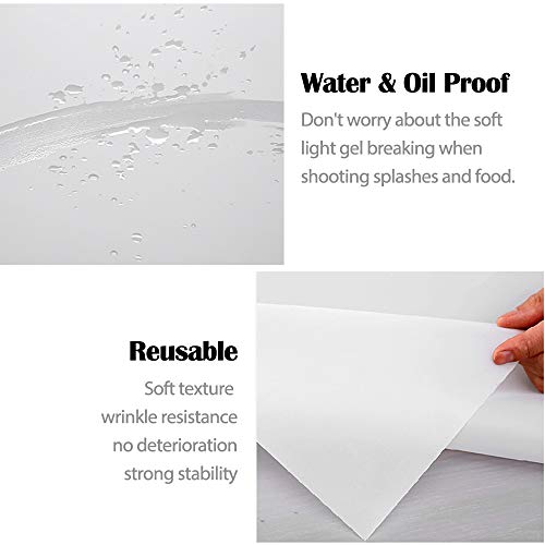 Image of Diffusion Film Filter Sheet 6 Packs Kit 15.7x19.6inches / 40x50cm Lighting Gel Diffuser Roll Photography Video for Led Flash Strobe Light