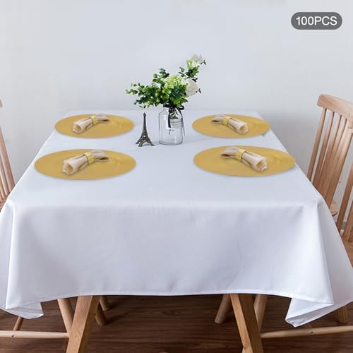 100 platos dorados de plástico 13 pulgadas para fiesta miniatura 4