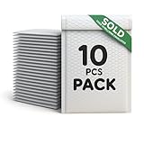 10 Pack 7x11 Inch Poly Bubble Mailers, White Padded Envelopes for Shipping, Self Sealing Waterproof Mailing Bags - Tear-Proof Cushioning, Lightweight Packaging for Business