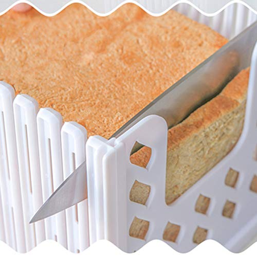 Yuangong Exquisito Vida Essentials Plegable y Ajustable Pan Cortador Tostada Rebanada Pan Tostadora Cortador Rosca de Pan Hogaza Cortador Sandwich Maker