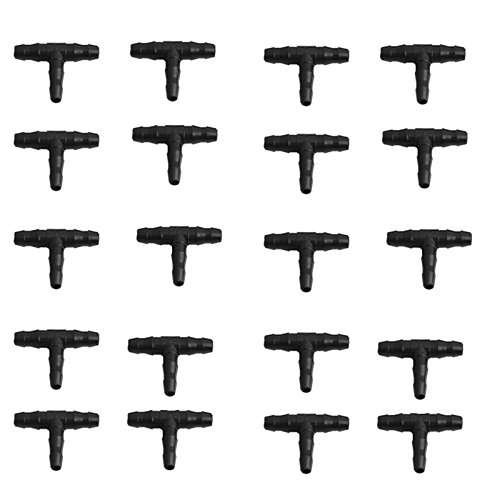 Futaba Irrigation Ploy Tee Pipe Barb Hose Fitting Joiner - Pack of 20